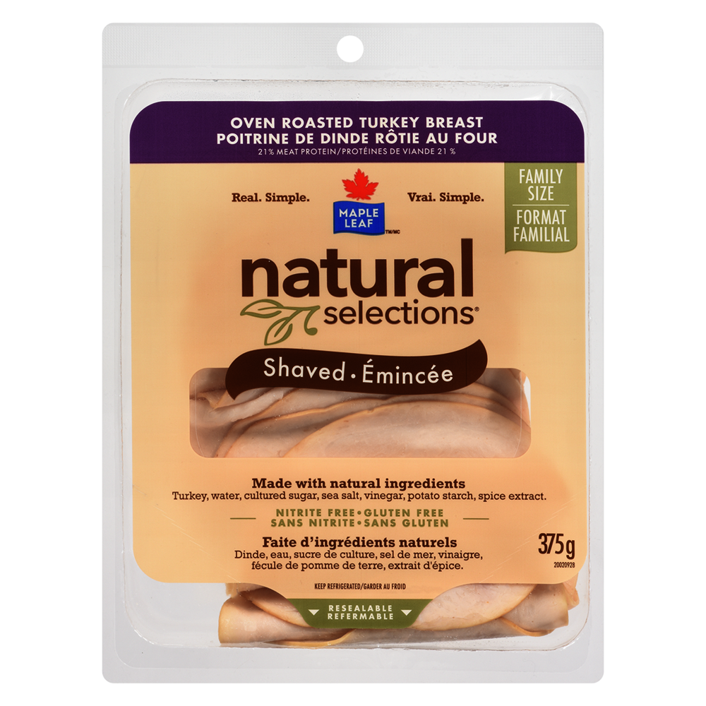 maple leaf natural selections oven roasted turkey breast