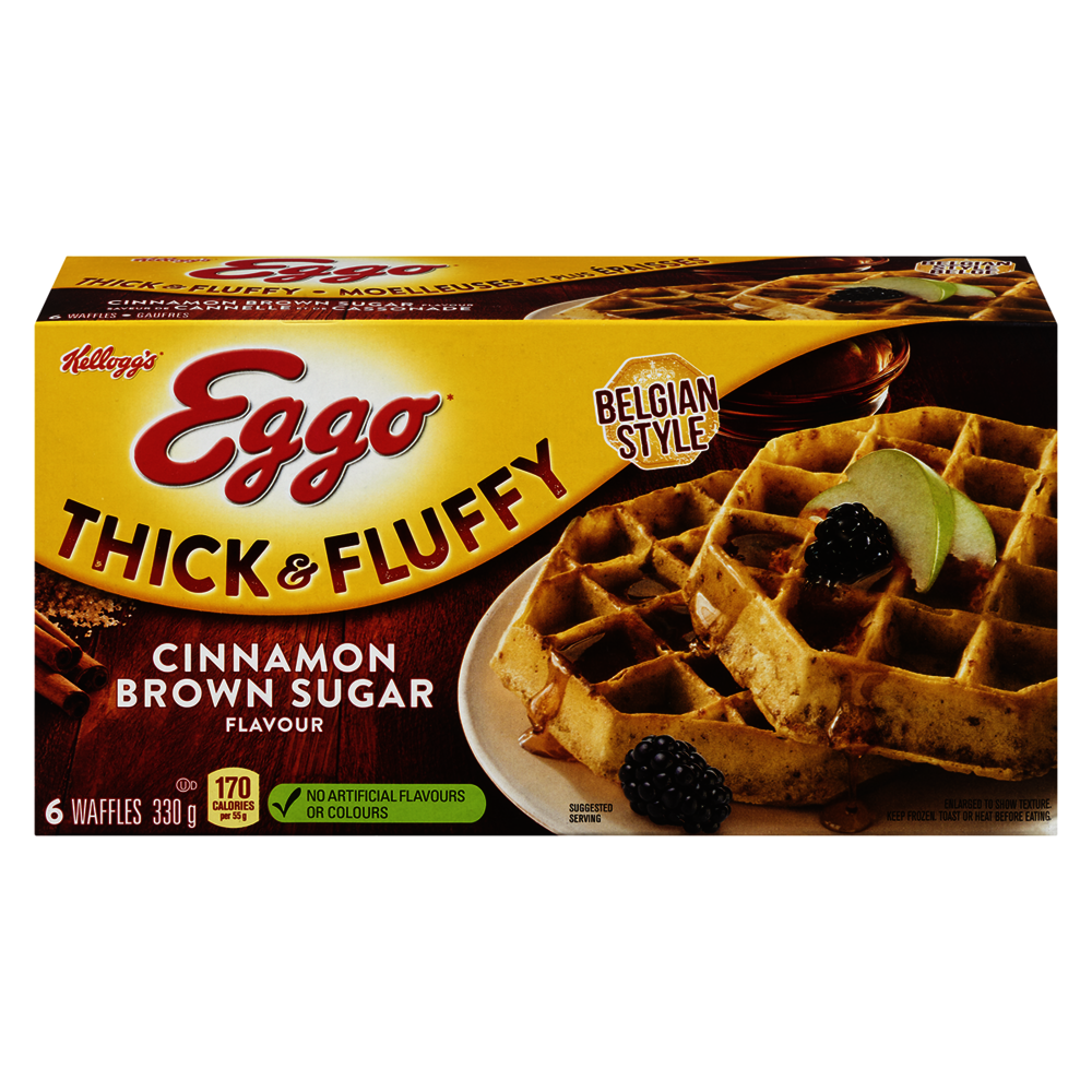 Kellogg S Eggo Waffles Thick Fluffy Cinnamon And Brown Sugar R359 Kellogg S Eggo Waffles Thick Fluffy Cinnamon And Brown Sugar R359