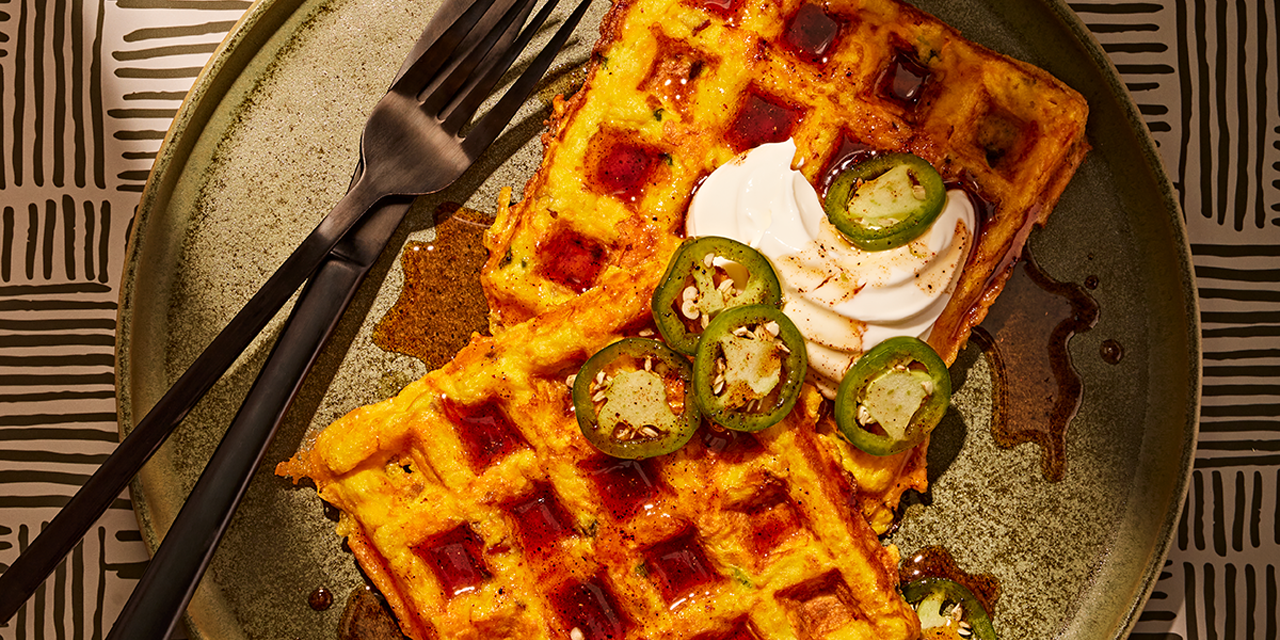 Jalapeno Sweet Potato Waffles Recipe | Longos