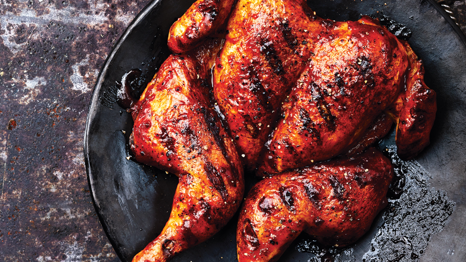 Flattened sales chicken bbq